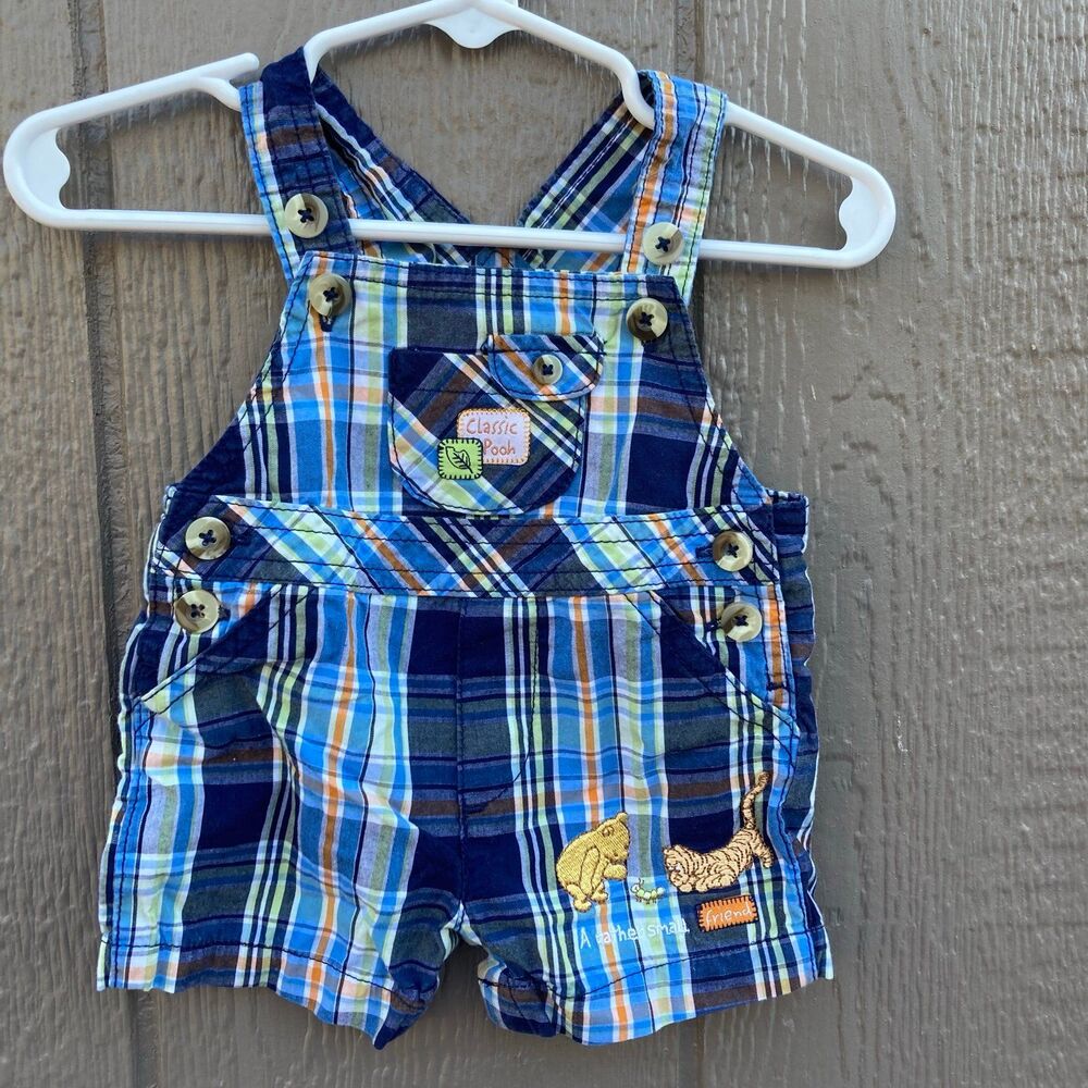 Vintage classic pooh baby boy size newborn blue overall a rather small friend